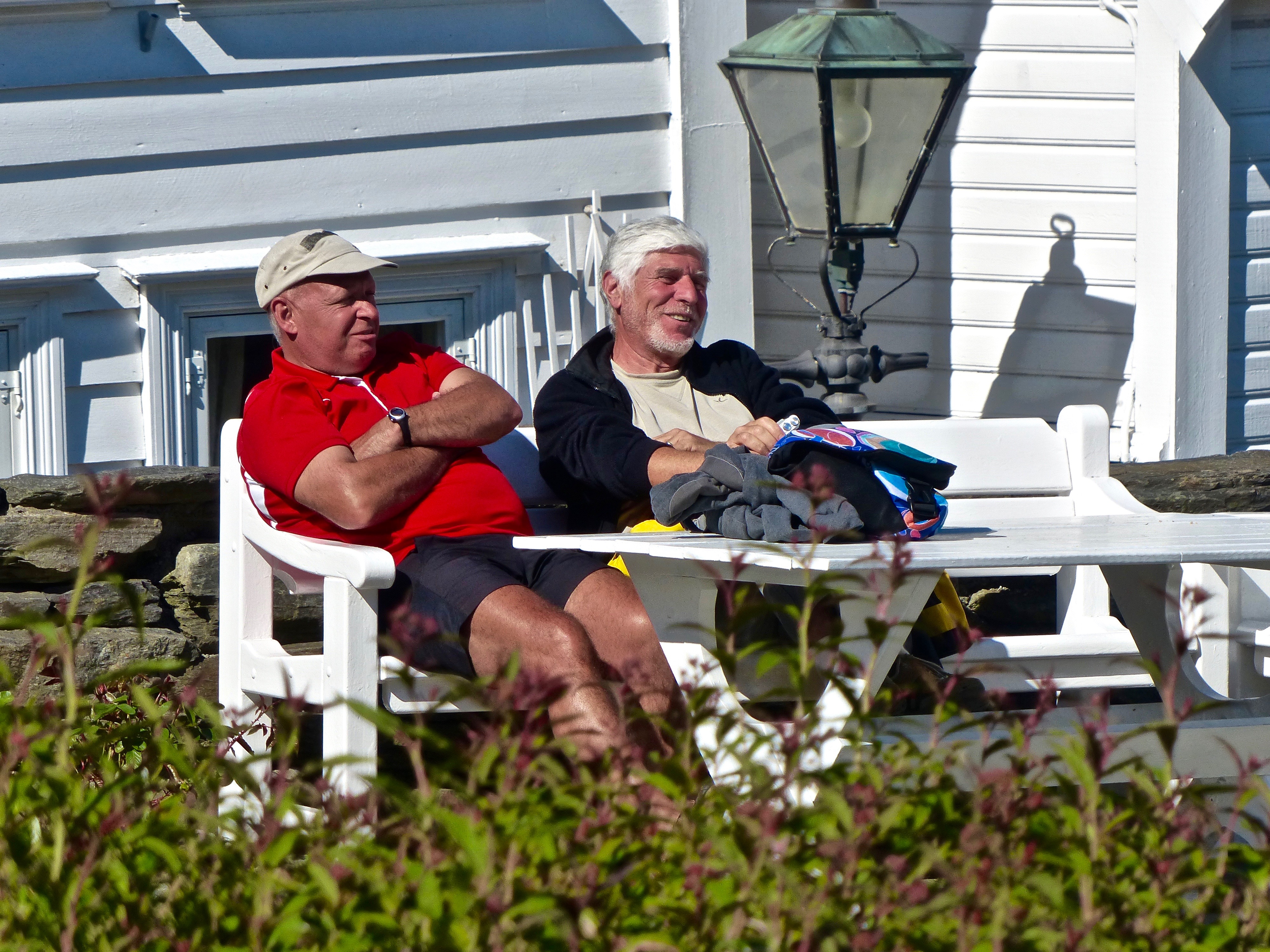 Ole and a friend at rest, Scandinavia